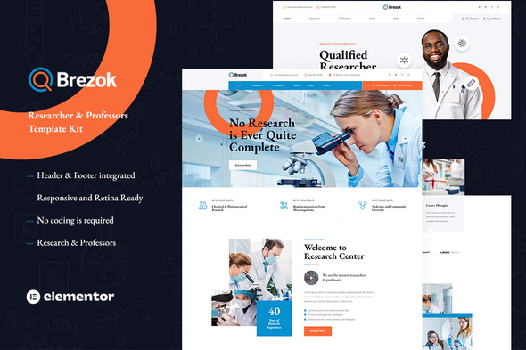 Brezok – Academic Compare & STEM Elementor Template Kit