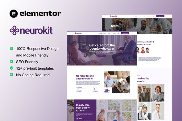 Neurokit – Psychological Health & Therapy Elementor Template Equipment