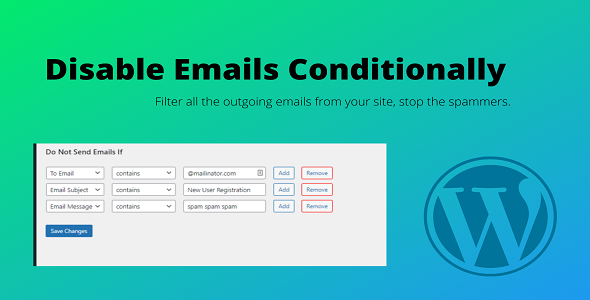 Disable Emails Conditionally