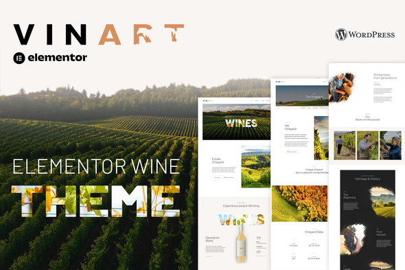 Vinart – Wine Imprint & Vinyard Elementor Template Kit