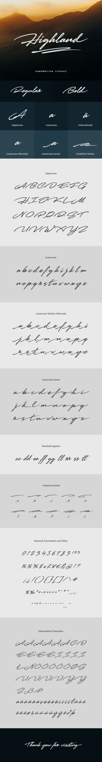 Highland Handwritten Font