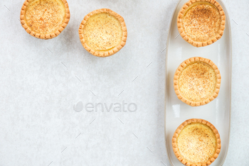 Egg Custard Tart, oldschool English, Portuguese, Chinese desse