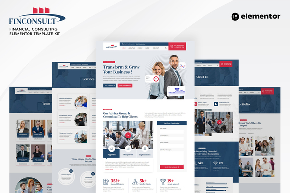 Finconsult – Financial Consulting Elementor Template Kit