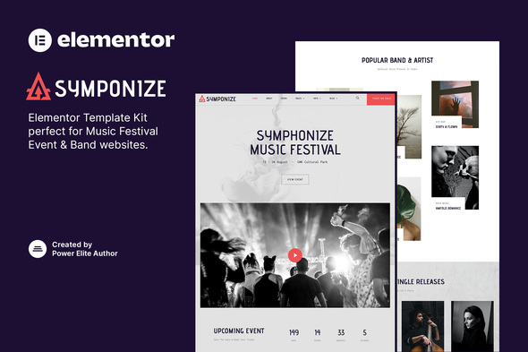 Symphonize – Song Pageant Tournament & Band Elementor Template Kit