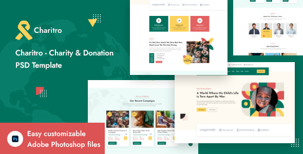 Charitro – Charity & Donation PSD Template