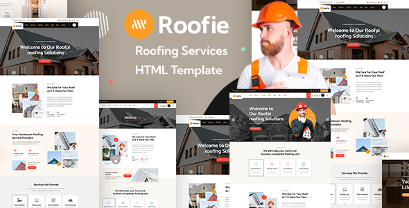 Roofie – Roofing Services HTML Template