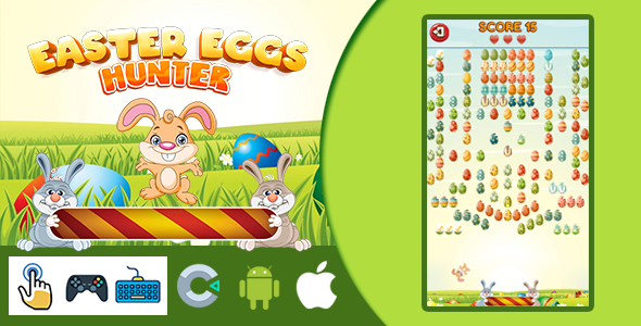 Easter Eggs Hunter Game (Develop 3 | C3P) Admob Adverts | Contact | Keyboard | Game Pad | Web and Cell