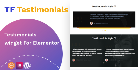 Testimonials widget For Elementor