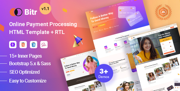 Bitr – Banking & Cost Processing HTML Template