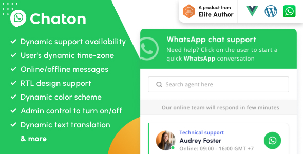 Chaton – WhatsApp Chat WordPress Plugin