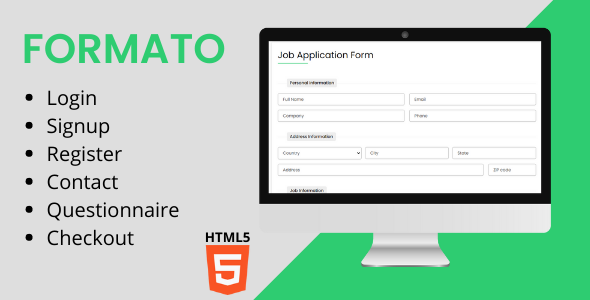 Formato – Varied HTML5 Forms Template