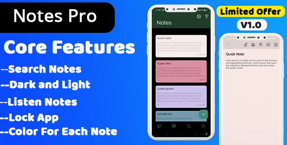 Notes – NotesPro App, Notepad And Day-after-day Notes Notebook Swiftly Notes, Sticky Notes, Total Flutter