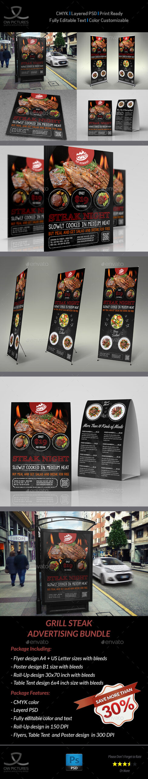 Grill Steak Restaurant Selling Bundle