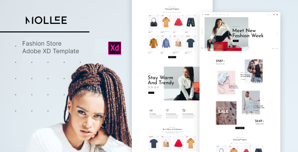 Mollee – Sort Retailer XD UI Template