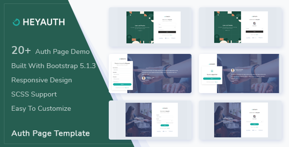 Heyauth – Authentication HTML5 Pages Template