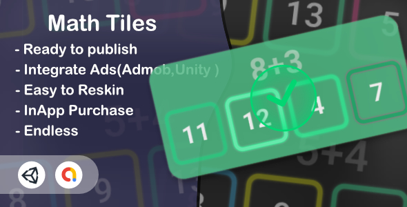 Math Tiles(Unity Sport+Admob+iOS+Android)