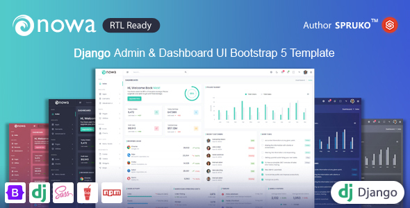 Nowa – Django Bootstrap 5 Admin & Dashboard Template