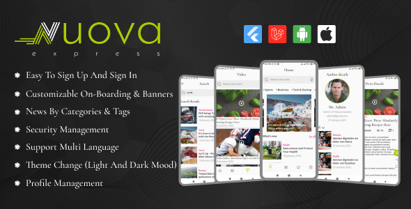 Nouvaexpress – Magazine And News Flutter App