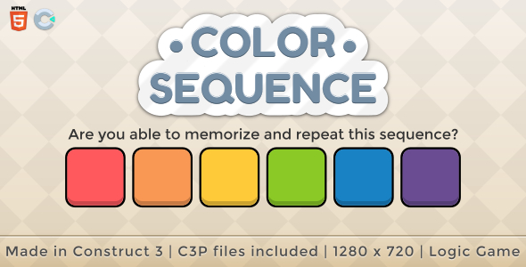 Color Sequence – HTML5 Reminiscence game