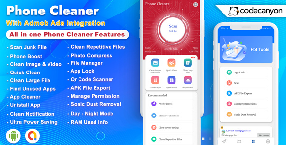 Android Mobile phone Cleaner – Mobile phone Booster, App Lock, File Manager, Battery Saver (Android 12 Supported)