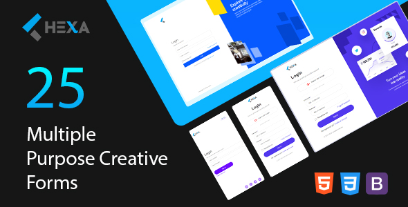 Hexa – The Ultimate Login & Registration HTML5 Forms