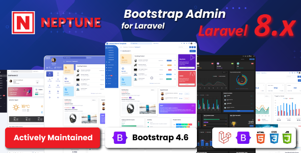 Neptune Laravel Admin UI Template