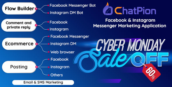 ChatPion – Facebook Chatbot, eCommerce & Social Media Management Tool (SaaS)