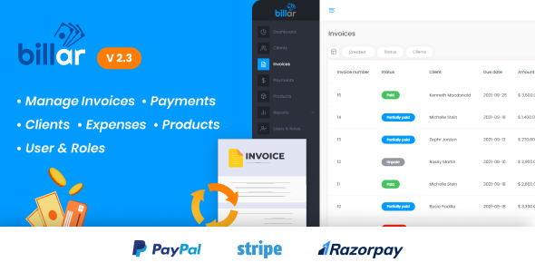 Billar – Invoice Management System