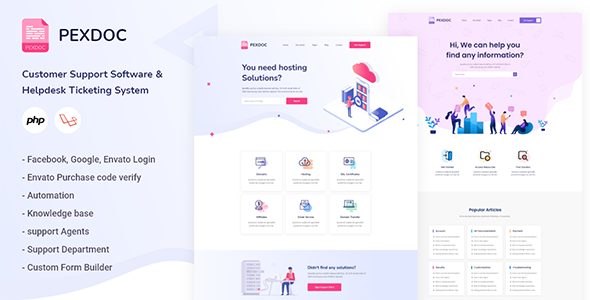 Pexdoc – Knowledgebase Customer Support & Helpdesk Ticketing CMS