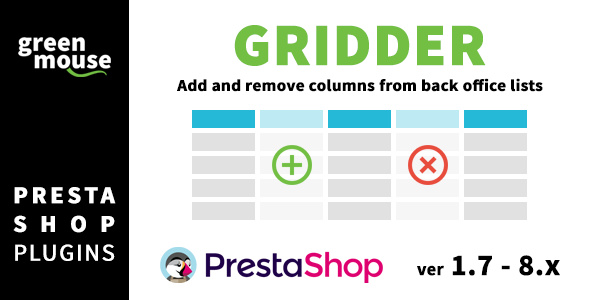 Gridder – add and remove columns from Prestashop back office lists