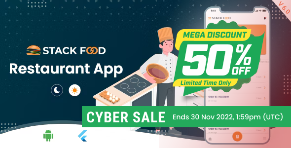 StackFood Multi Restaurant – Food Ordering Restaurant App V2.1