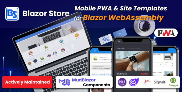 Blazor Store – Mobile PWA and Site Templates with Powerful Built-in Functions