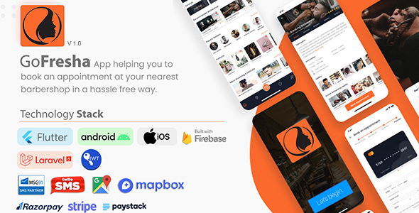 GoFresha | Nearby Salon, Spa & Barber Appointment Flutter App | Backend Included