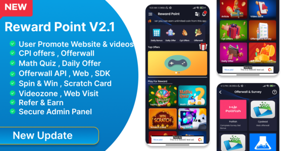 Reward Point – Html Games + Custom Offerwall