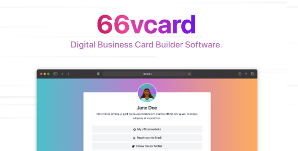 22Vcard – Digital Business Card Builder (SAAS)