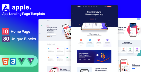 Appie – Vue JS App Landing Page