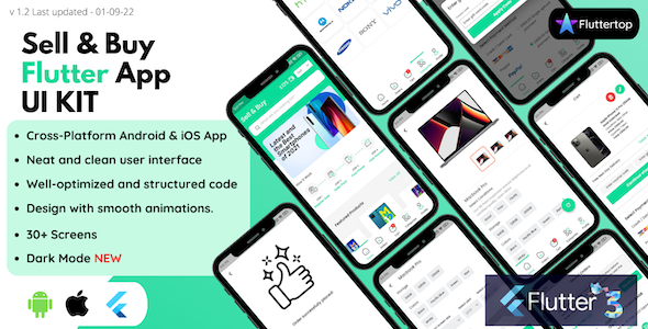 Buy and Sell used mobile and electronics – Flutter App UI Kit