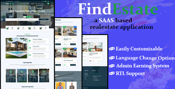 FindEstate – Laravel Real Estate Listing CMS with SaaS