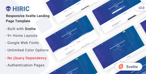 Hiric – Svelte Landing Page Template