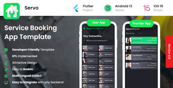 Home Service Finder| Provider| Booking Android + iOS App Template | 2 Apps | Handyman App FLUTTER 2