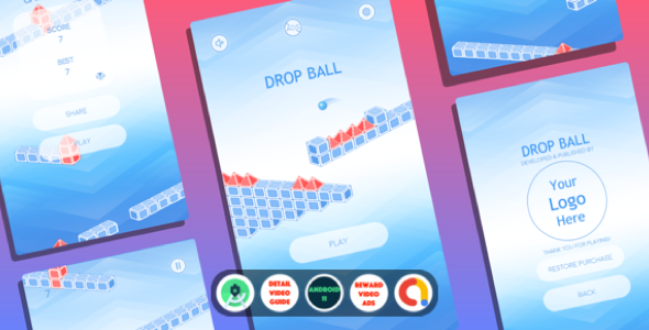 Drop Ball – A Hypercasual Game with Admob Ads