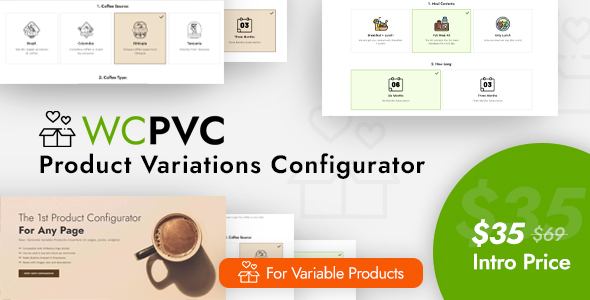 WC Product Variations Configurator on Any Page