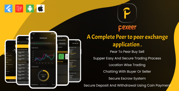 Pexeer – A Complete Peer to Peer Cryptocurrency Flutter App