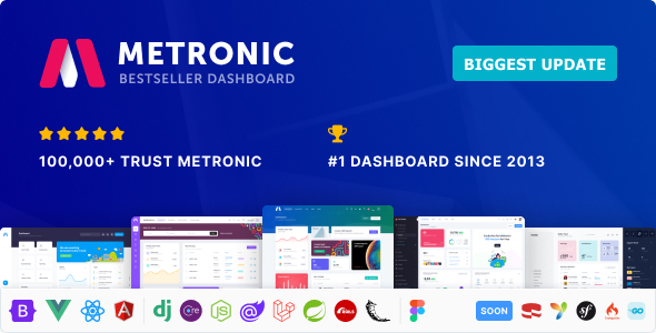 Metronic – Bootstrap 4/5 HTML, VueJS, React, Angular & Laravel Admin Dashboard Theme