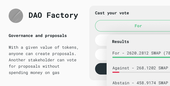 DAO Factory – Governance and proposals plugin to your token for WordPress