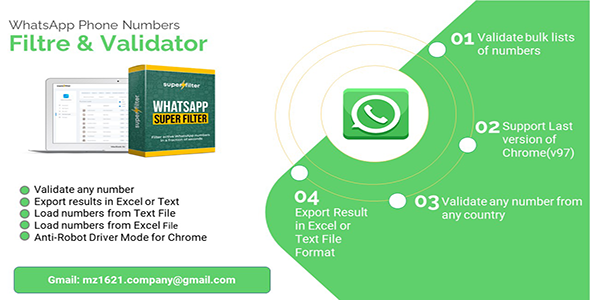 WhatsApp Mobile phone Numbers Filter & Validator