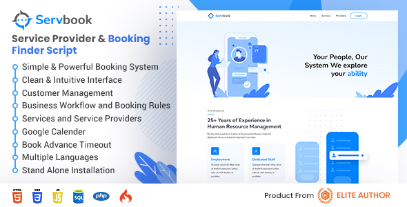 Servbook – Easy Appointment Reserving Script