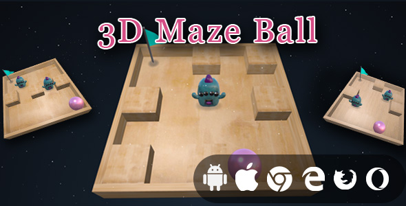 3D Maze Ball – Contaminated Platform Casual Physics Game