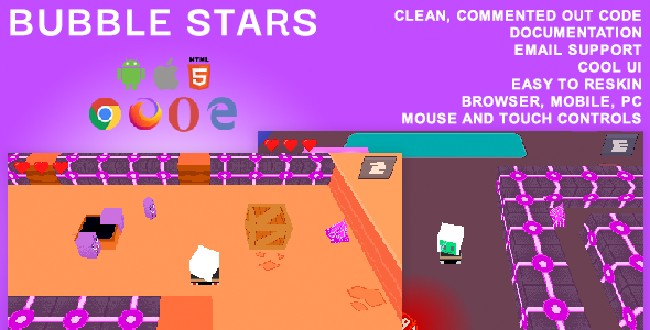 Bubble Stars. Cell, Html5 Game .c3p (Bear 3)