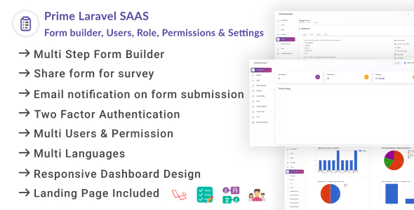 Prime Laravel Saas – Accumulate builder, Customers, Characteristic, Permissions & Settings